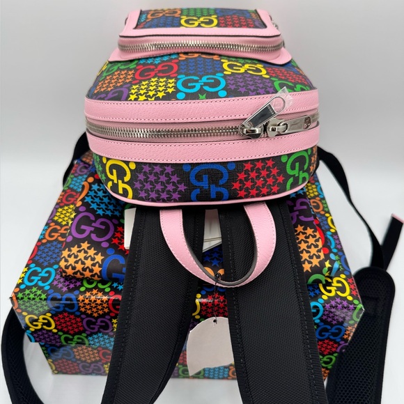 Gucci New GG Psychedelic Multicolor/ Pink Small Backpack - Picture 14 of 16